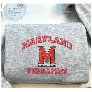 Maryland Terrapins Embroidered Sweatshirt Crewneck – NCAA College Football shirt